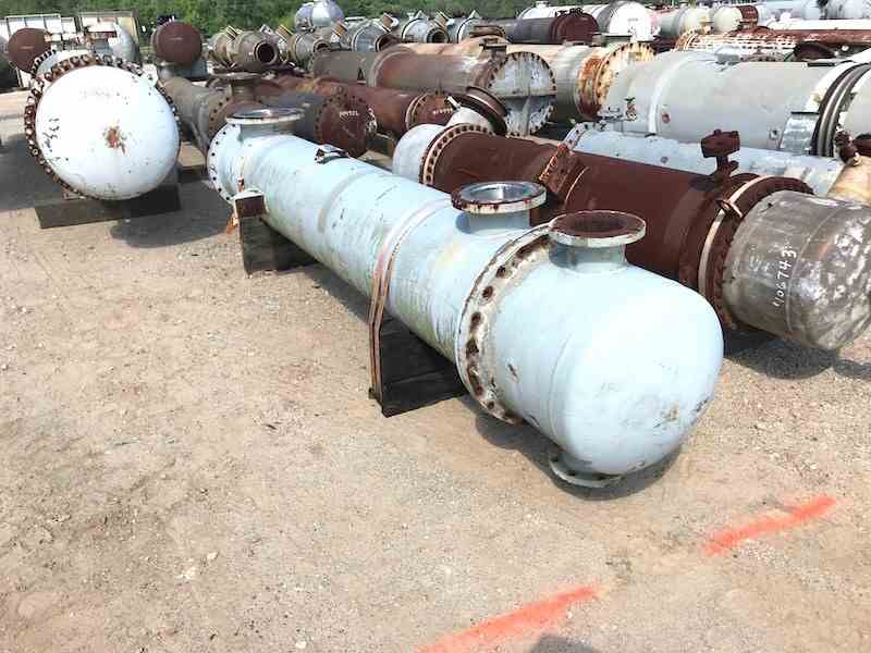 1000 Sq Ft Manning & Lewis Stainless Steel Shell & Tube Heat Exchanger