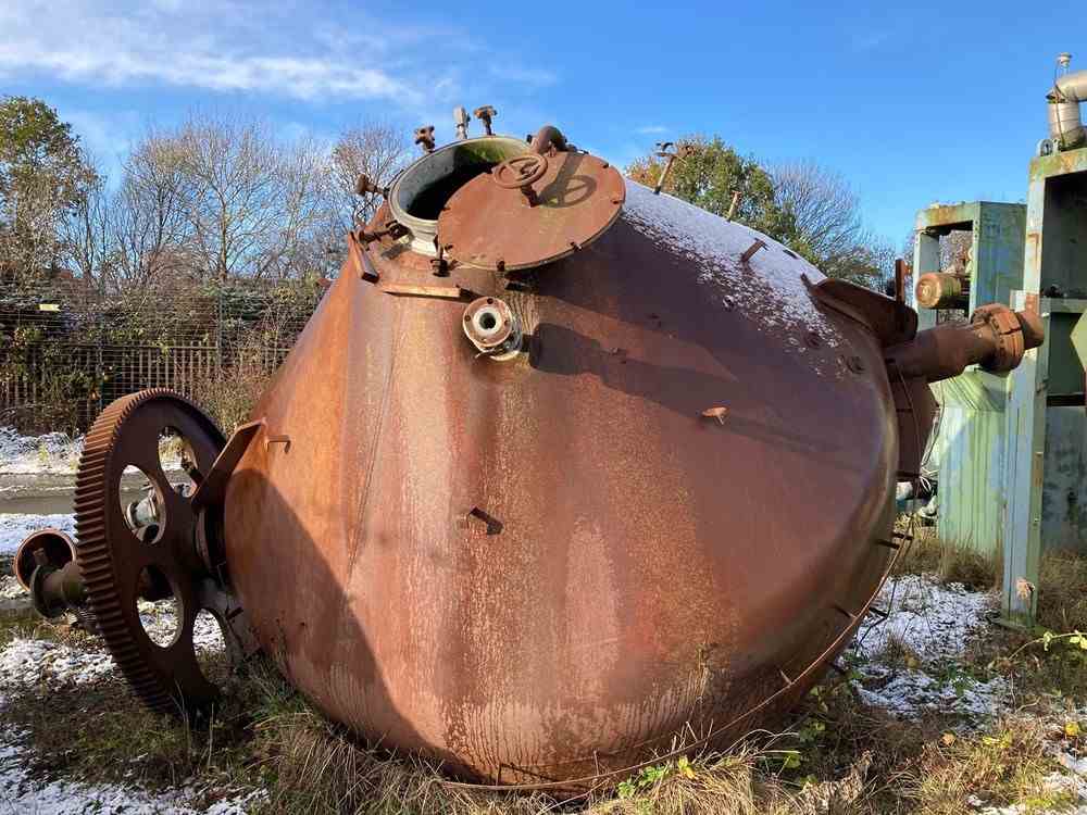 282 Cu Ft Henkaus 321 Stainless Steel Double Cone Conoform Vacuum Dryer