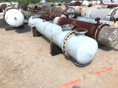 1000 Sq Ft Manning & Lewis Stainless Steel Shell & Tube Heat Exchanger