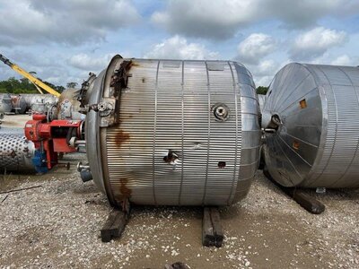 2200 Gal Alloy Fab 316L Stainless Steel Pressure Vessel