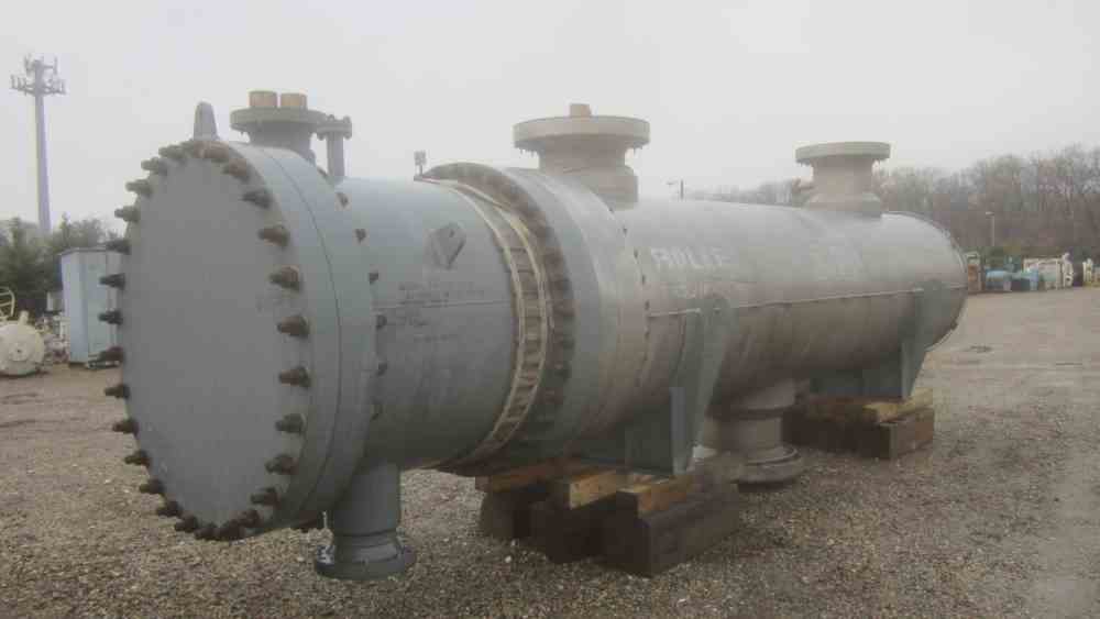 6000 Sq Ft Rolle SpA Stainless Steel Shell & Tube Heat Exchanger