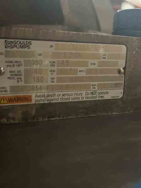 ITT Goulds 7.5 HP Stainless Steel Centrifugal Pump