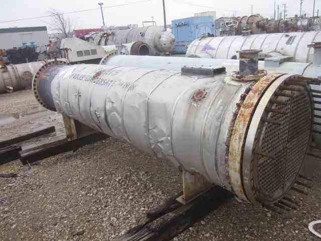 1120 Sq Ft Atlas Industrial Stainless Steel Shell & Tube Heat Exchanger